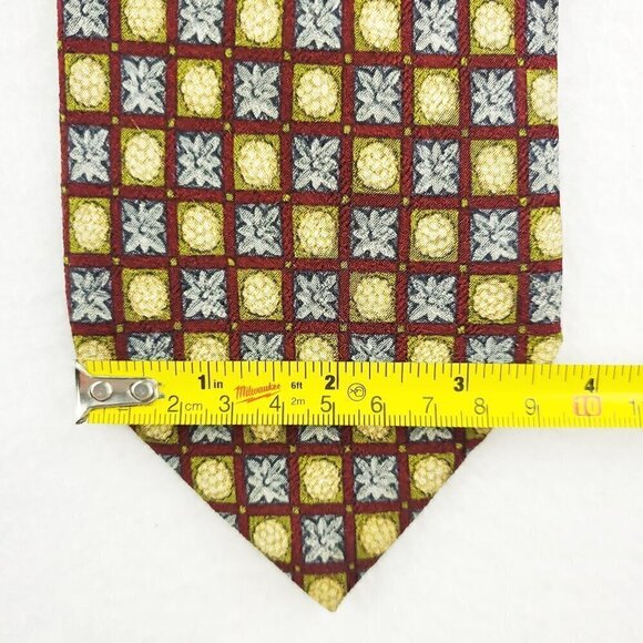 Giorgio Armani Le Collezioni Neck Tie Silk Italy Geometric Ornament Pattern 58" - Picture 5 of 13